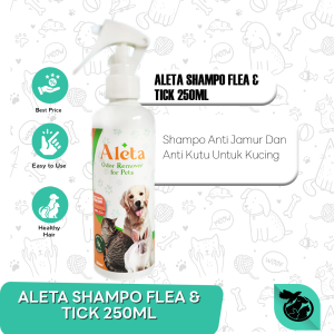 Aleta Pet Shampoo Kucing Anjing Flea Tick Anti Kutu 250 ML