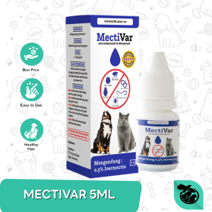 Obat Tetes Anti Kutu Parasit Tungau Anjing Kucing Mectivar 5ml