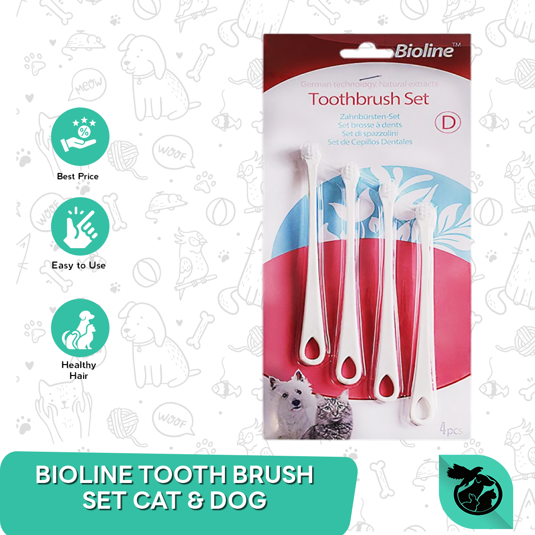 Sikat Gigi Hewan Kucing Anjing Bioline Tooth Brush