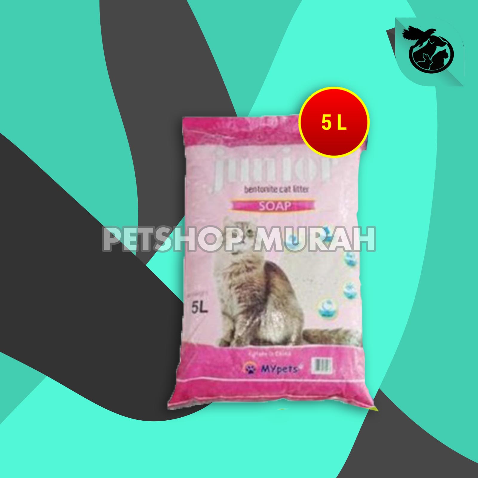 Pasir Kucing Gumpal Wangi Junior 5 Litter Clumping Non Cub n Kit - Image 2
