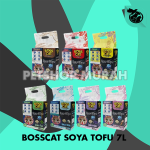 Pasir Kucing Boss Cat Tofu Soya Gumpal Wangi 7 Liter