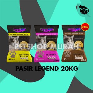 Pasir Kucing Legend Gumpal Wangi Clumping Bentonite 20 Kg