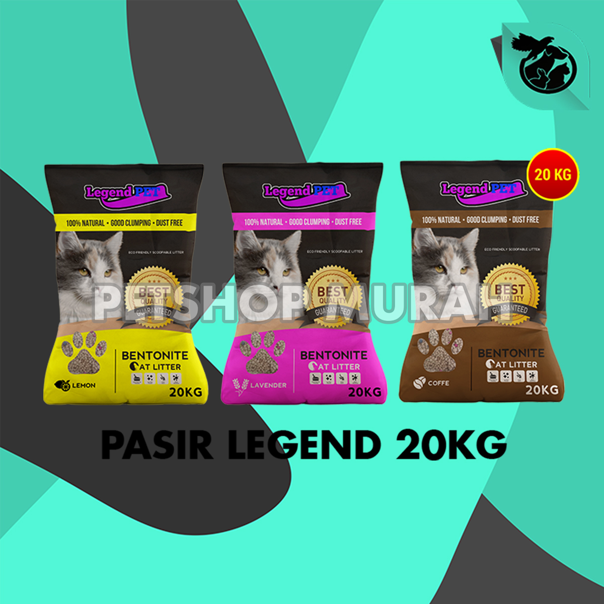 Pasir Kucing Legend Gumpal Wangi Clumping Bentonite 20 Kg
