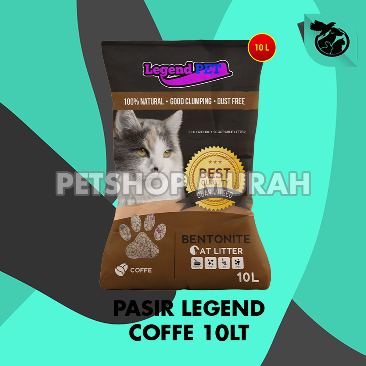 Pasir Kucing Legend Gumpal Wangi Clumping Bentonite 10 Liter - Image 3