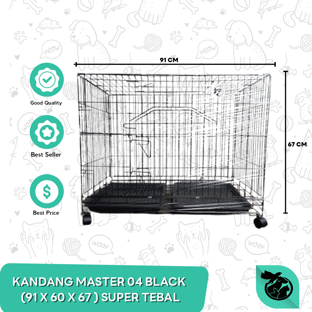 Kandang Hewan Kucing Anjing Master Besi Lipat Tebal - Image 3