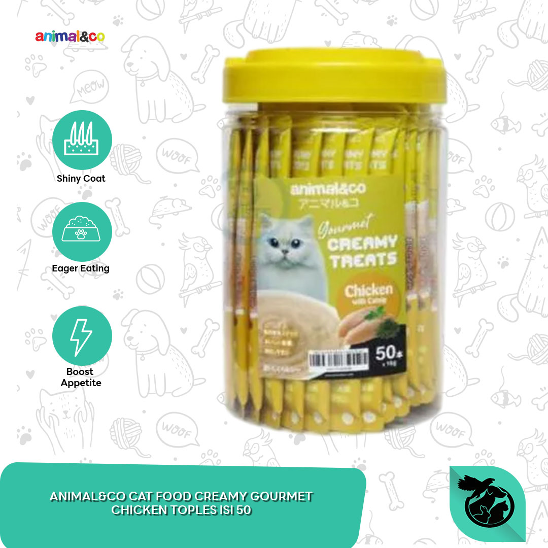 Animal&CO creamy treats snack kucing Isi 50 Pcs