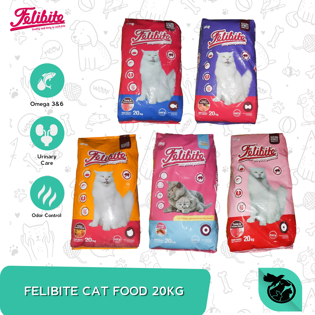 Makanan Kucing Kering Felibite Adult Kitten Dry Cat Food 20 Kg