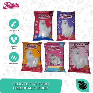 Makanan Kucing Kering Felibite Adult Kitten Dry Cat Food Fresh Pack 500 Gram