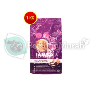 IAMS Makanan Anak Kucing Kitten Ayam Chicken 1 KG Murah No Whiskas