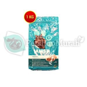 IAMS Indoor Makanan Kucing Rumahan Dewasa Ayam Chicken 1 KG No Whiskas