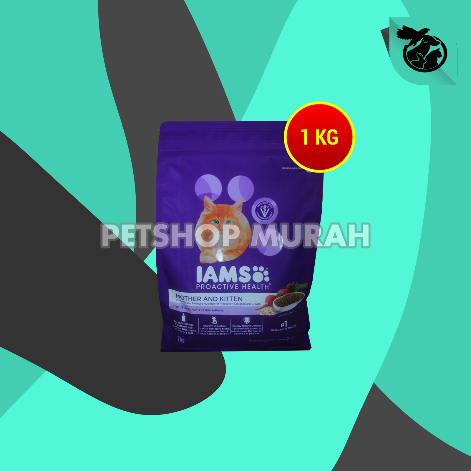 Makanan Kering Kucing IAMS Dry Cat Food Adult Proactive Health 1 KG