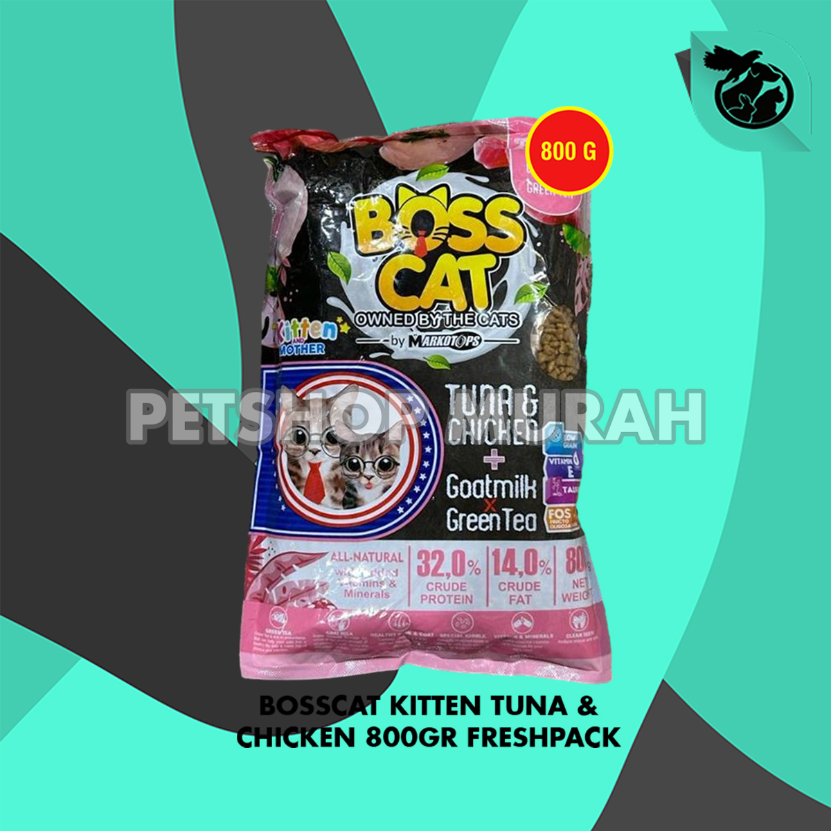 Makanan Kucing Boss Cat Food Adult Kitten 800 Gram Fresh Pack - Image 2