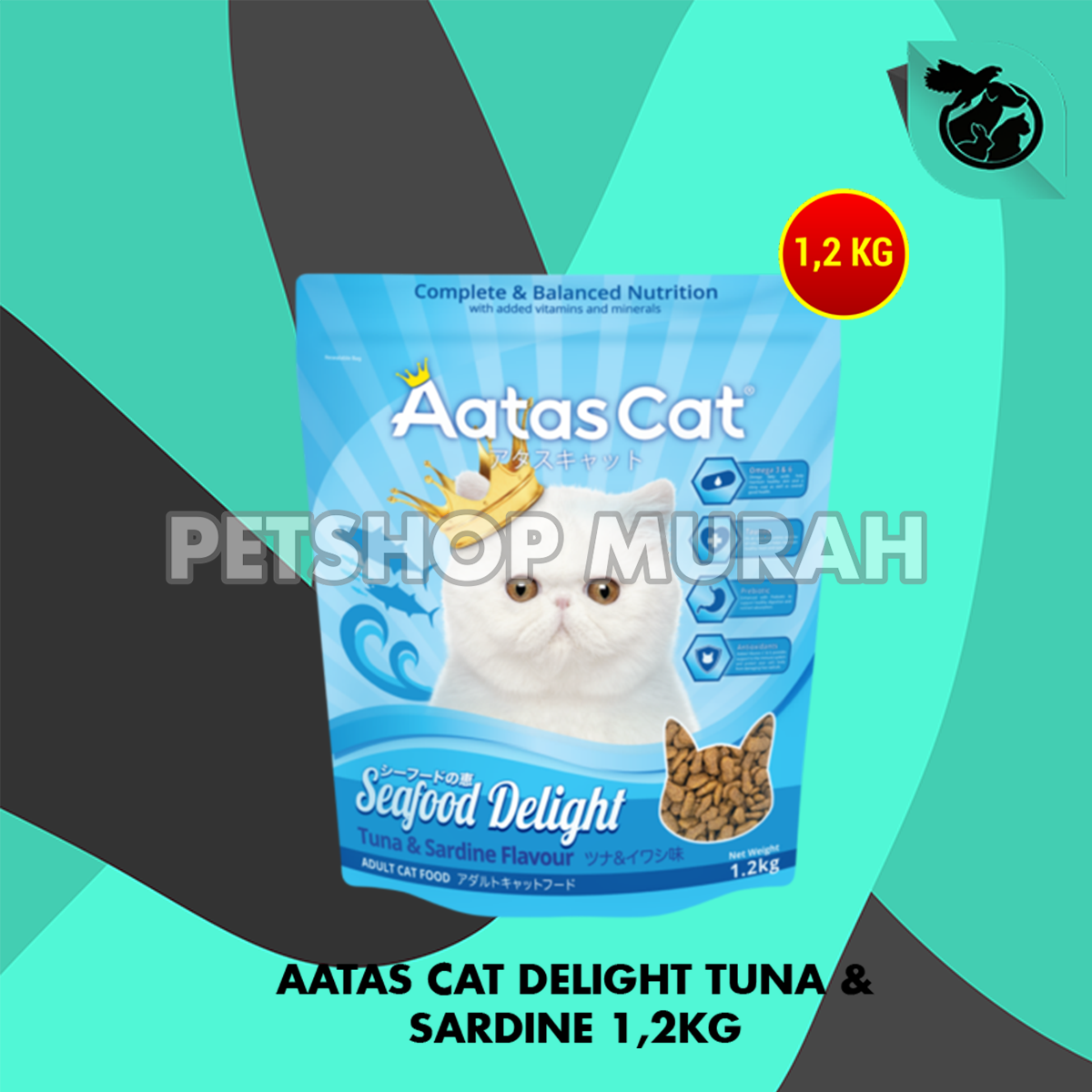 Makanan Kucing Dewasa Aatas Cat Adult Food 1.2 Kg - Image 2