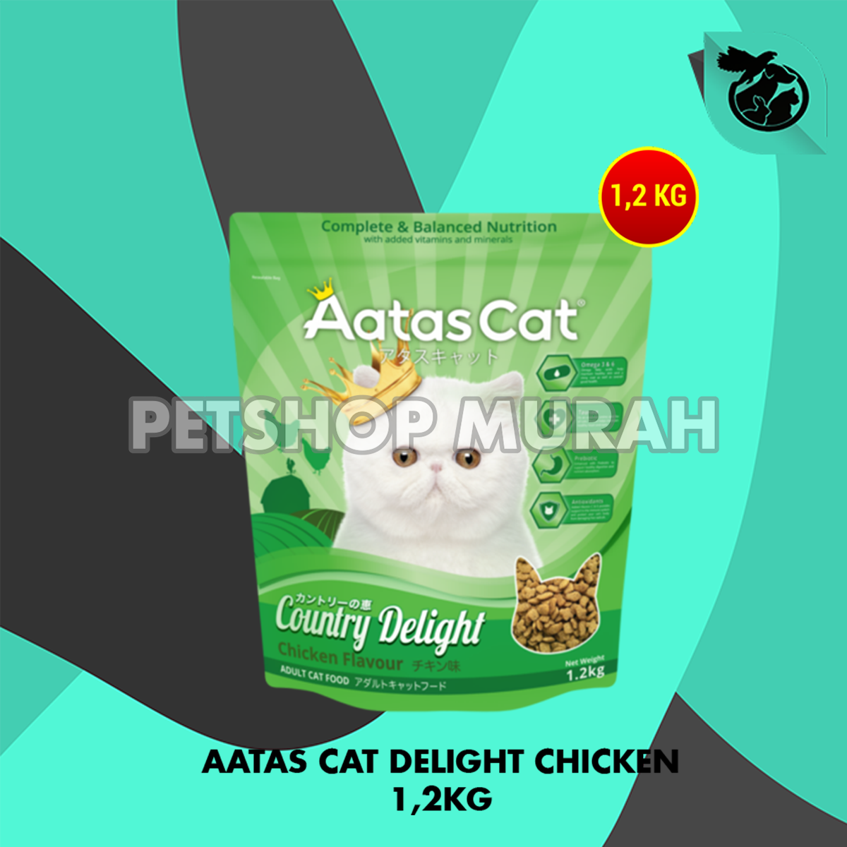 Makanan Kucing Dewasa Aatas Cat Adult Food 1.2 Kg - Image 3