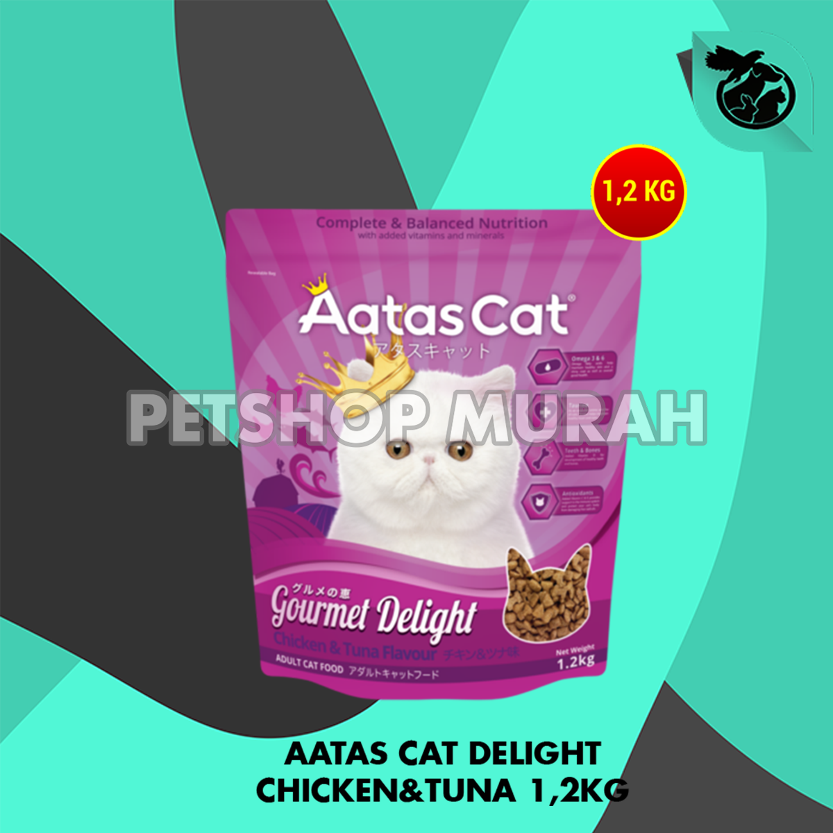Makanan Kucing Dewasa Aatas Cat Adult Food 1.2 Kg - Image 4