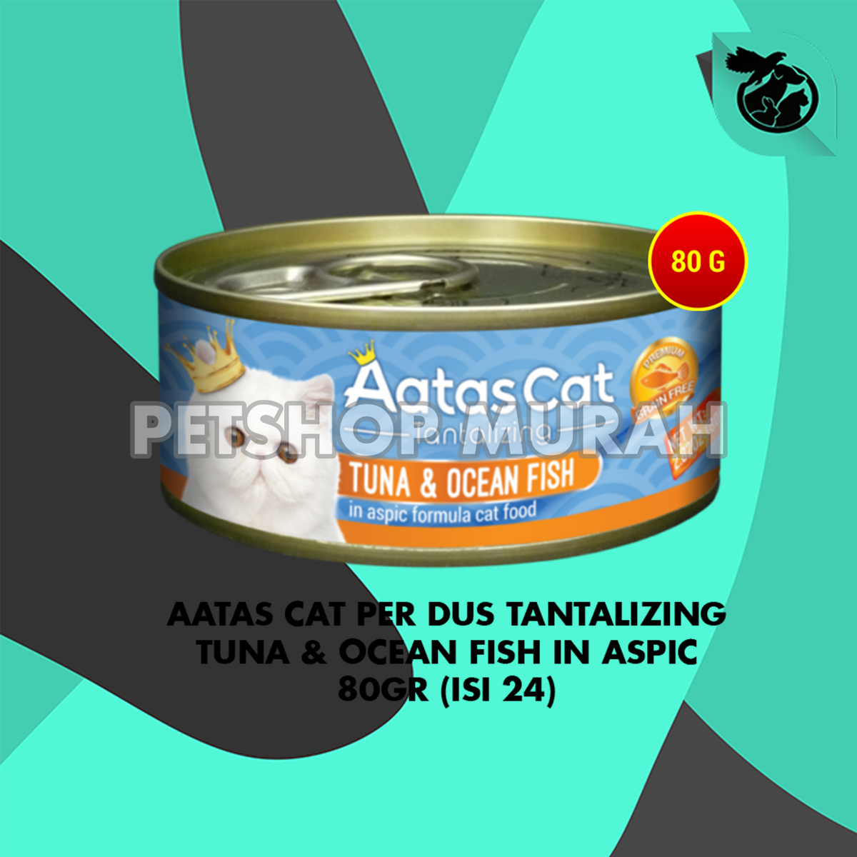Makanan Kucing Kaleng Aatas Cat Food Can Grosir Dus Isi 24 Pcs 80 Gram - Image 6
