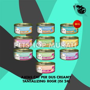Makanan Kucing Kaleng Aatas Cat Food Can Grosir Dus Isi 24 Pcs 80 Gram