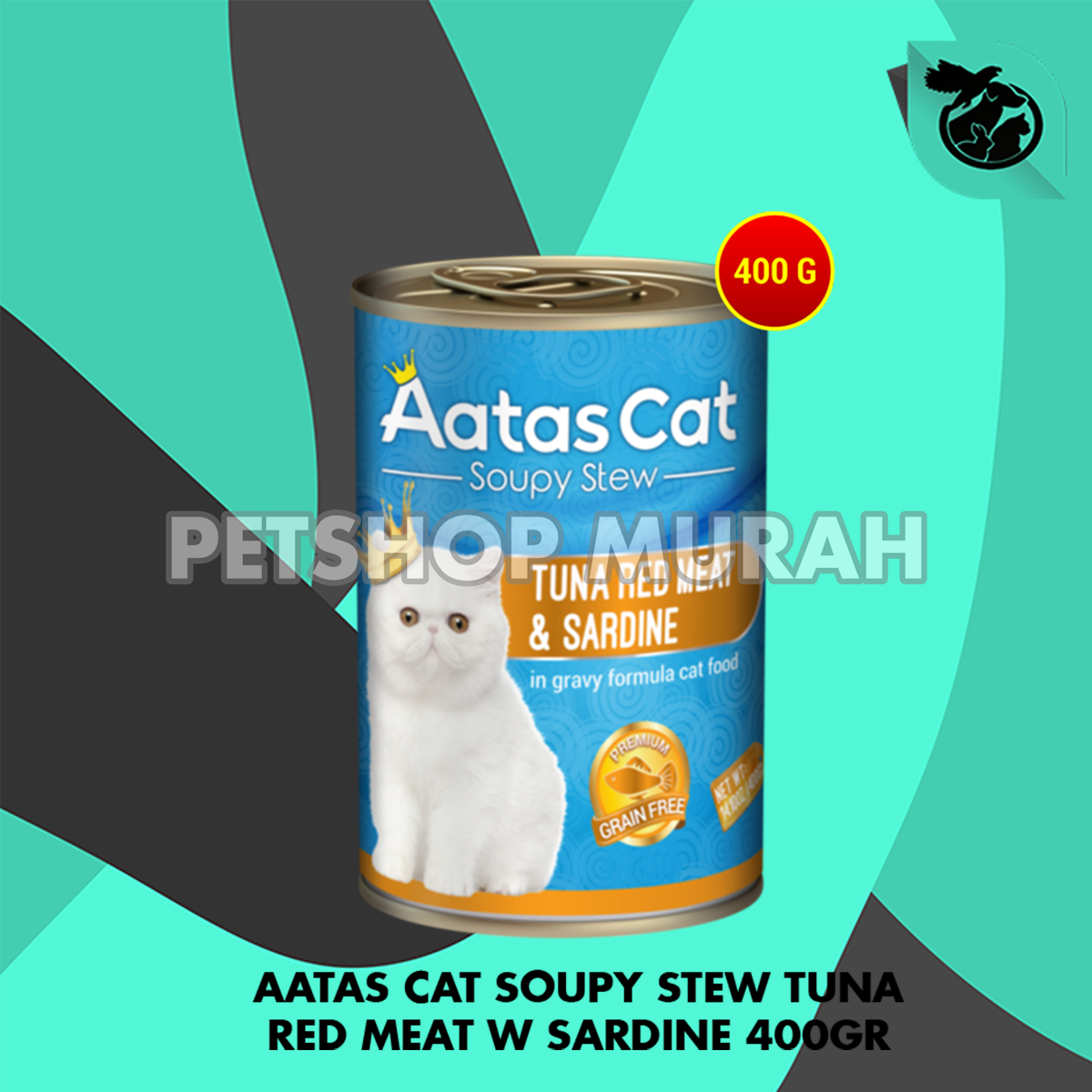 Makanan Kucing Aatas Cat Food Kaleng Can Wet Food 400 Gram - Image 5