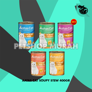 Makanan Kucing Aatas Cat Food Kaleng Can Wet Food 400 Gram