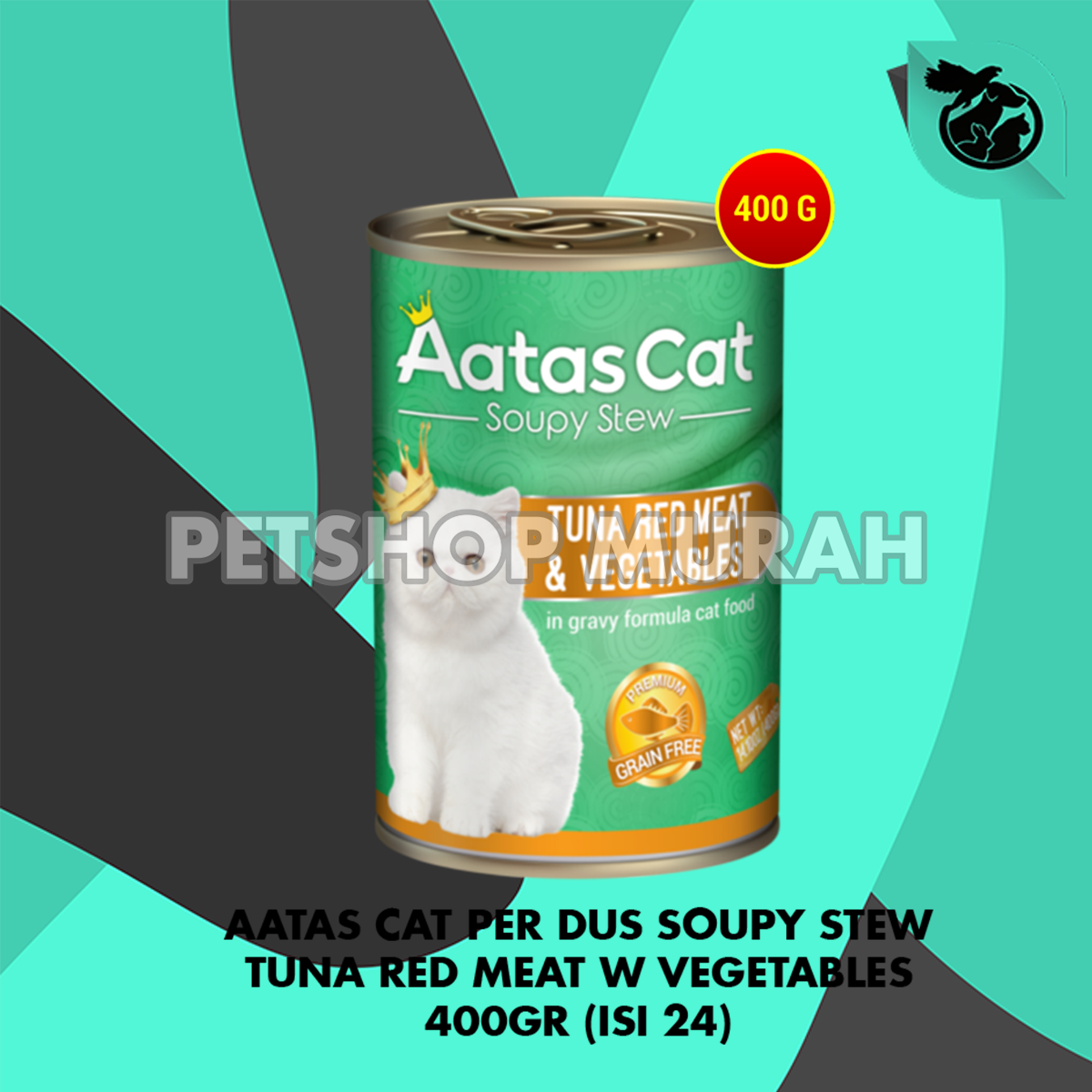 Makanan Kucing Aatas Cat Food Kaleng Can Grosir Dus Isi 24 Pcs 400 gram - Image 4