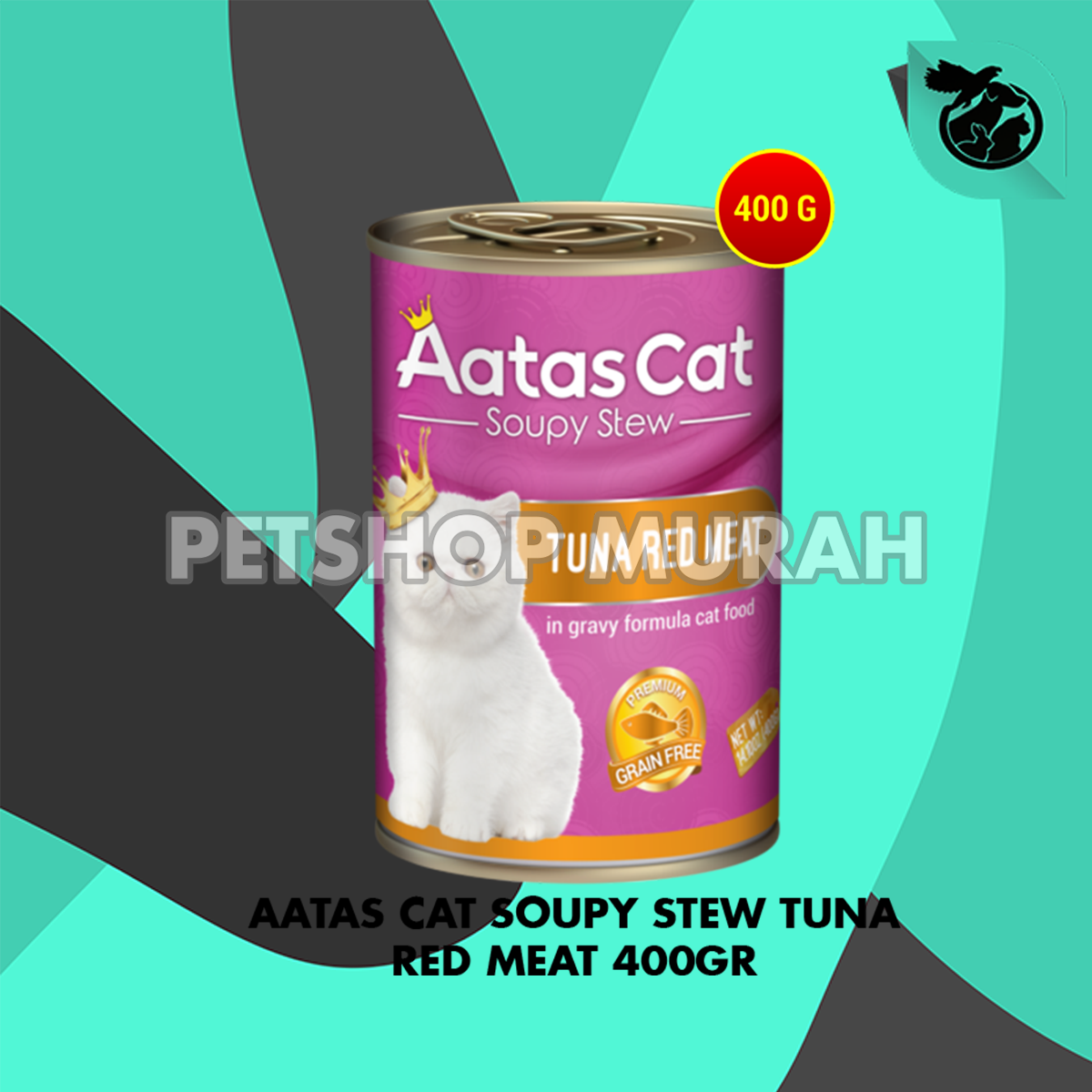 Makanan Kucing Aatas Cat Food Kaleng Can Wet Food 400 Gram - Image 2