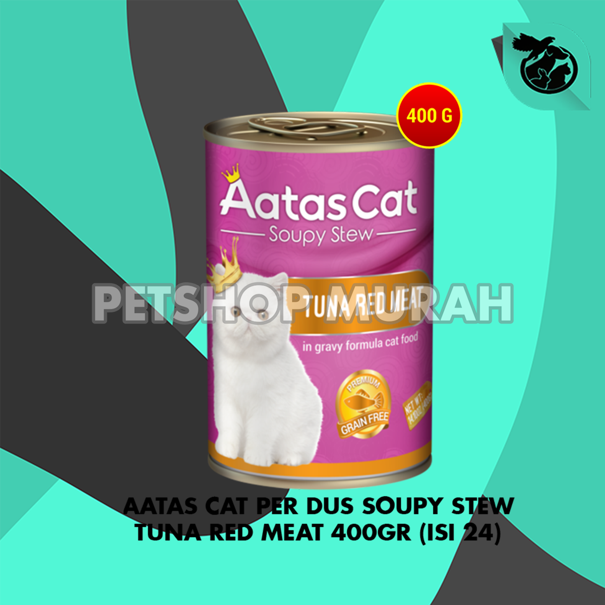 Makanan Kucing Aatas Cat Food Kaleng Can Grosir Dus Isi 24 Pcs 400 gram - Image 5