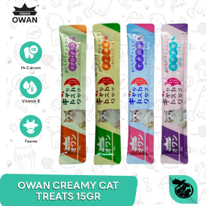 Owan Creamy Treats Wet Cat Food Snack Kucing 14gr Satuan