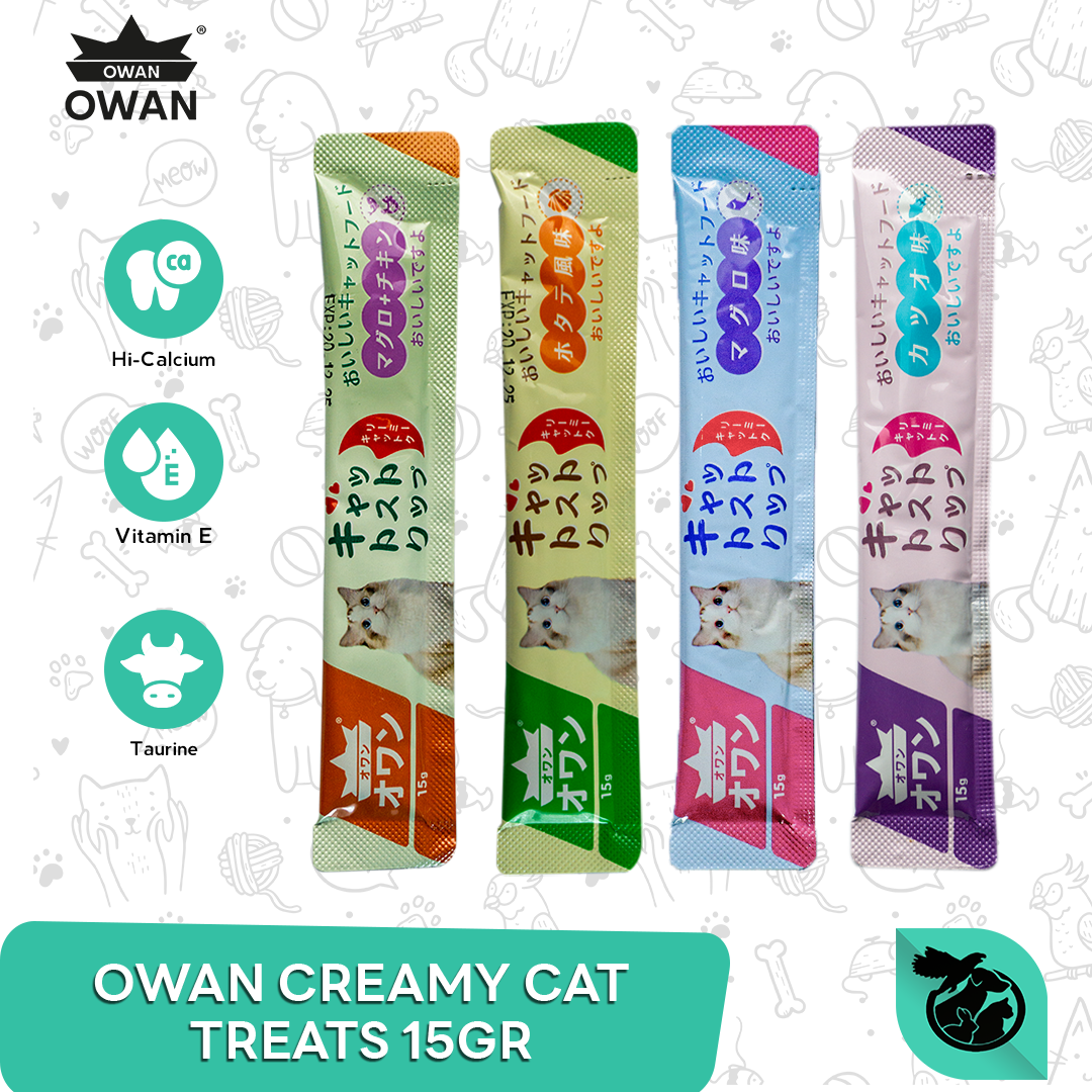 Owan Creamy Treats Wet Cat Food Snack Kucing 14gr Satuan