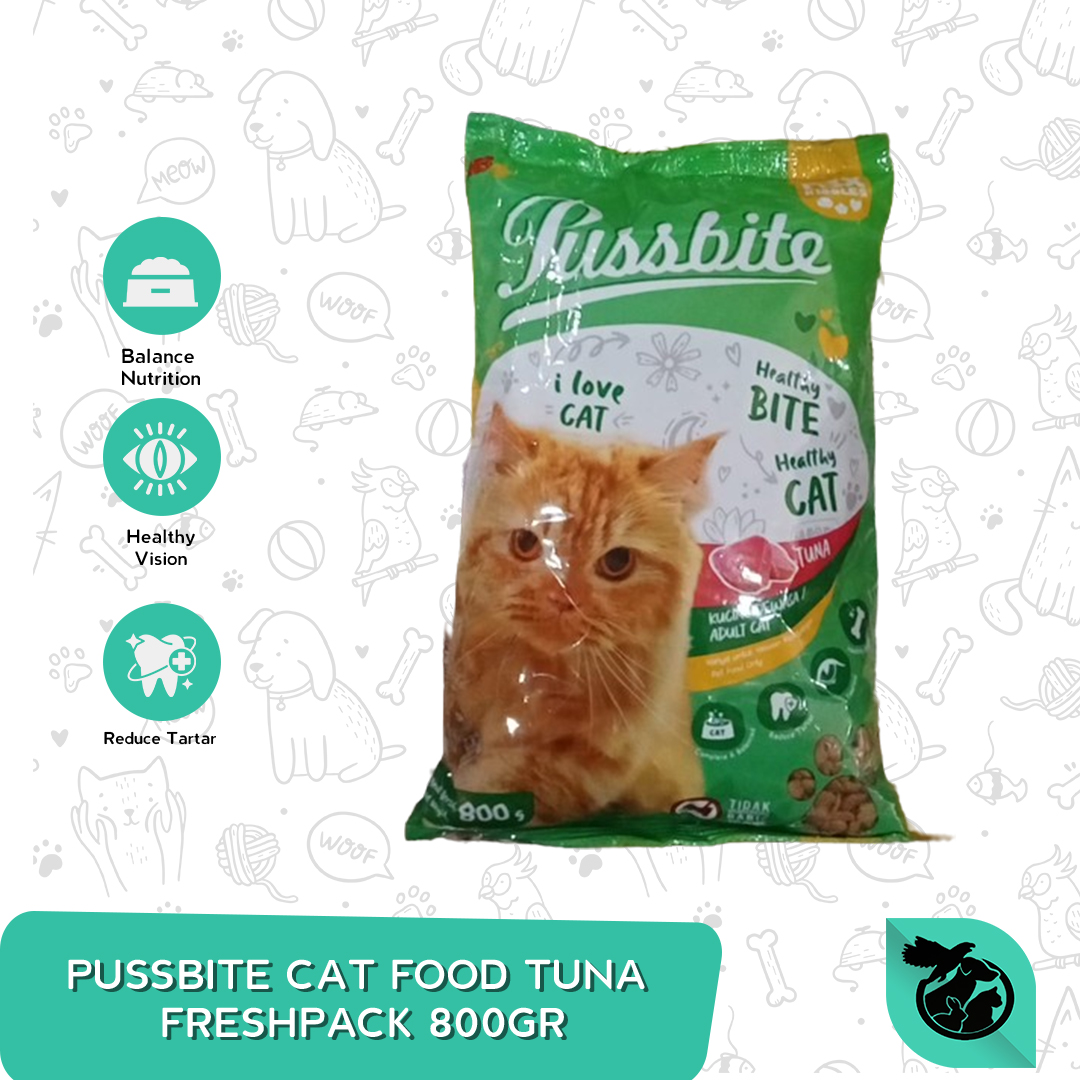 Makanan Kucing Dewasa Pussbite Dry Cat Food Adult Fresh Pack 800 Gram - Image 2