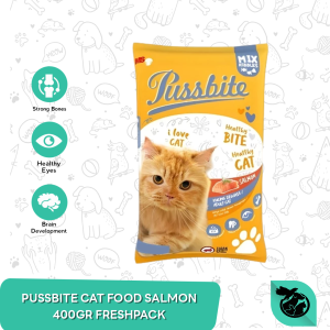 Makanan Kucing Dewasa Pussbite Dry Cat Food Adult Fresh Pack 400 Gram