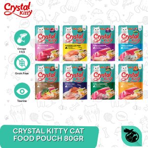 Makanan Kucing Crystal Kitty Cat Wet Food Pouch Sachet 80 Gram