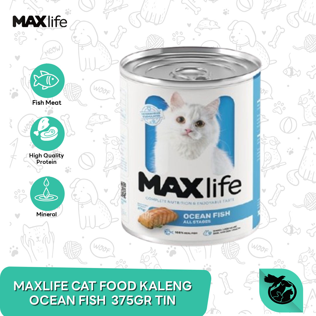 Makanan Kucing Kaleng MaxLife Cat food Can 375 Gram