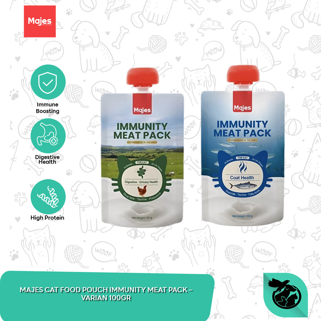 Majes Cat Food Wet Immunity Pouch Makanan Basah kucing Sachet 100 Gram