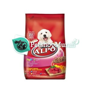Makanan Anjing Alpo Puppy Beef dan Vegetable 2,6 Kg Alpo Puppies 2,6Kg