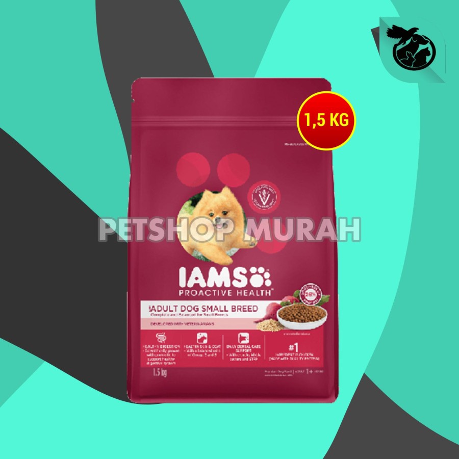 Iams Dog Food Small Breed Adult Makanan Anjing Dewasa Ras Kecil 1.5 KG