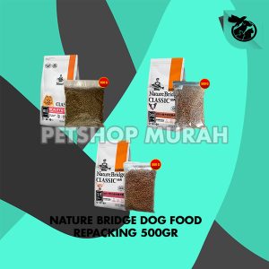 Nature Bridge Adult Puppy Dog Food Makanan Anjing Repack 500 Gram