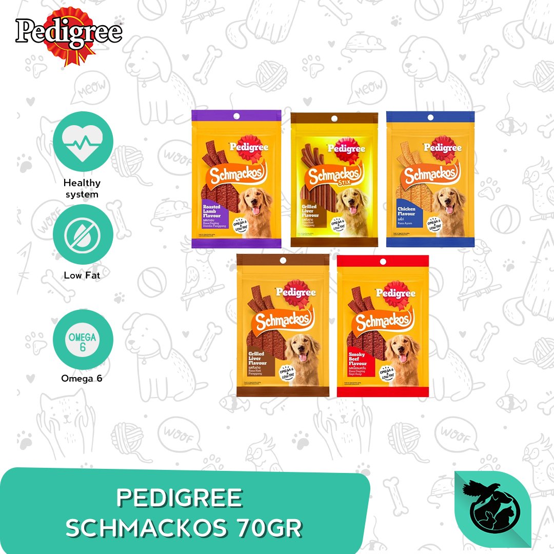 Pedigree Schmackos Dog Treats Snack Camilan Anjing 70gr