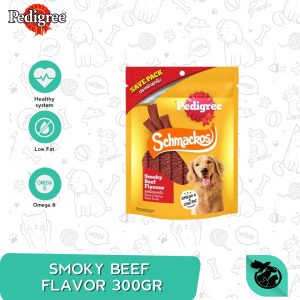 Pedigree Schmackos Smoky Beef Dog Treats Snack Camilan Anjing 300gr
