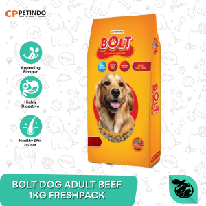 Bolt Dog Beef Dry Food Adult Makanan kering Anjing Dewasa Freshpack 1KG