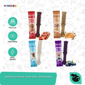 Animal&Co Dental Chew Snack Anjing Pembersih Gigi Penghilang Bau Mulut 25 Gram