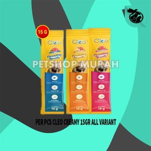 Cleo Creamy Treats Wet Cat Food Snack Kucing 15gr Satuan
