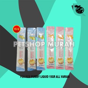 Snack Cemilan Kucing Yummy Liquid Creamy Cat Treats Per PCS 15 Gr
