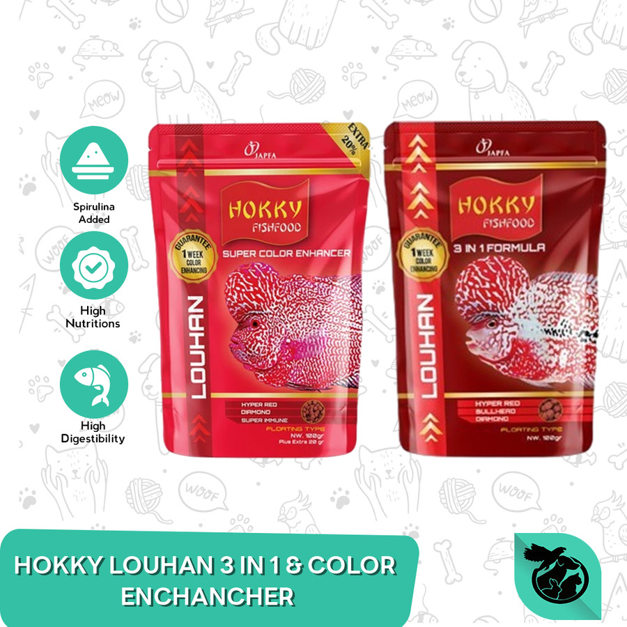 Makanan Ikan Hokky Pakan Louhan 3 in 1 Color Enhancer Fish Food