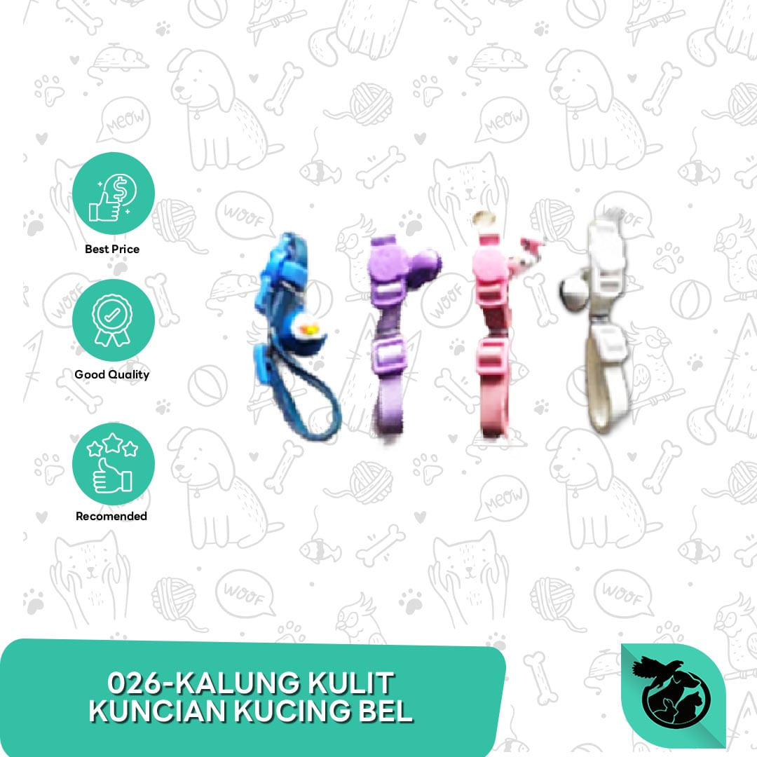 Kalung Kucing Anjing Motif Kuncian Bel Besar Bola Kerincingan - Image 6
