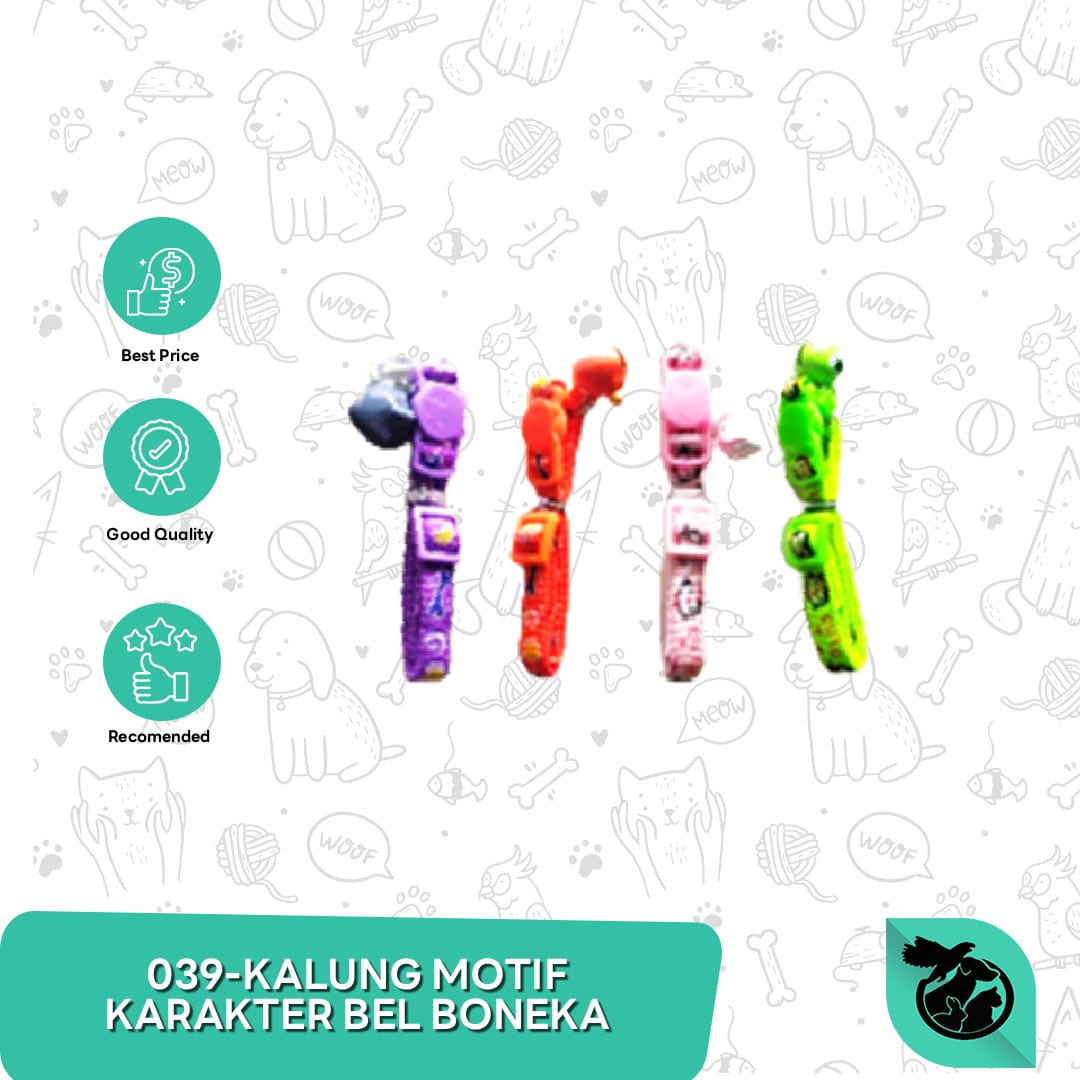 Kalung Kucing Anjing Motif Kuncian Bel Besar Bola Kerincingan - Image 4