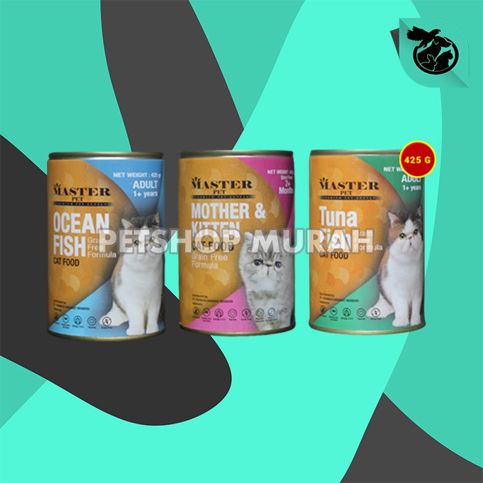 Makanan Kucing Kaleng Master Wet Cat Food Can 425