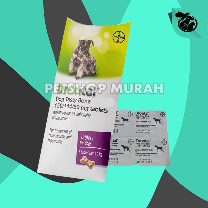 Obat Cacing Anjing - Drontal Dog Pertablet