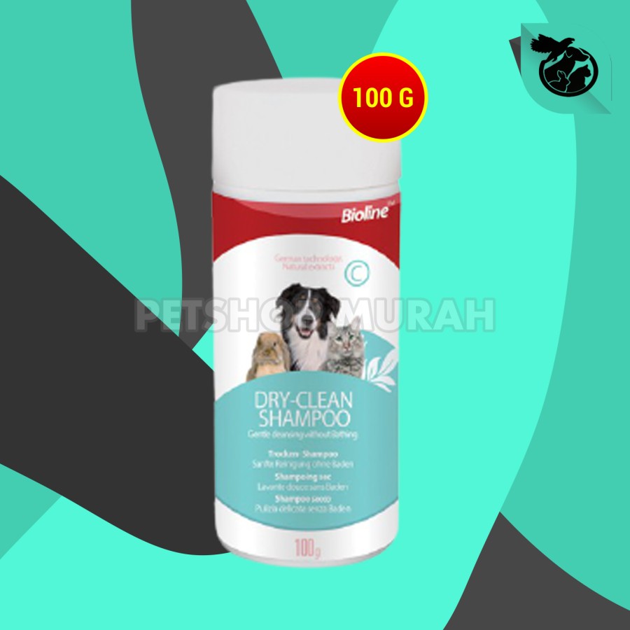 Bedak Kucing Anjing Kelinci Bioline Dry Clean Shampoo 100 Gram