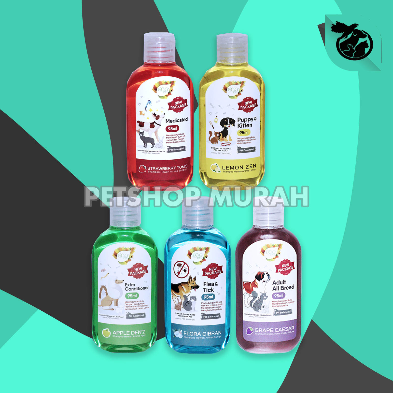 Shampoo Kucing Anjing Kelinci Shampo Hewan Murah Ecopet 100ml Eco pet