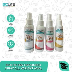 Grooming Dry Spray Biolite Kucing Anjing 60 ML